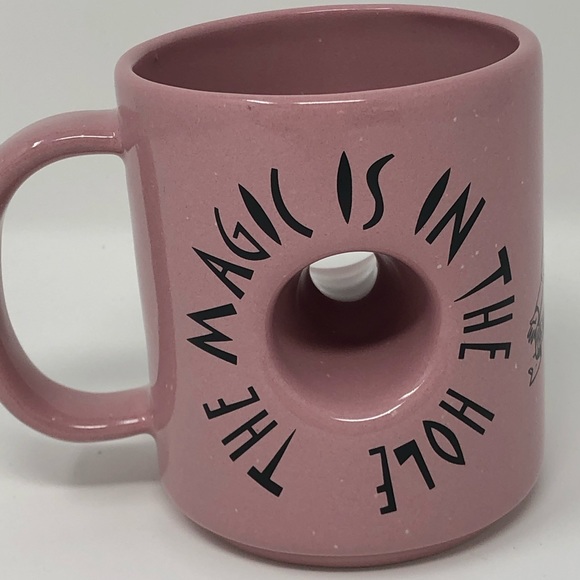 Voodoo doughnut mug pink with black print - Picture 2 of 6